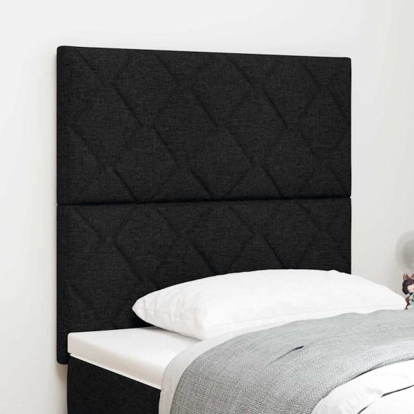 ARDEBO.de - LED Kopfteil Schwarz 90 cm Stoff