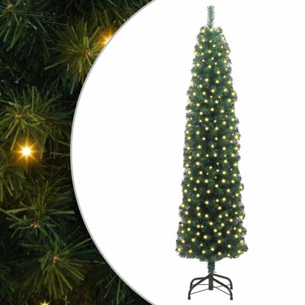 Künstlicher Weihnachtsbaum mit 300 LEDs mit Ständer Grün 210 cm
