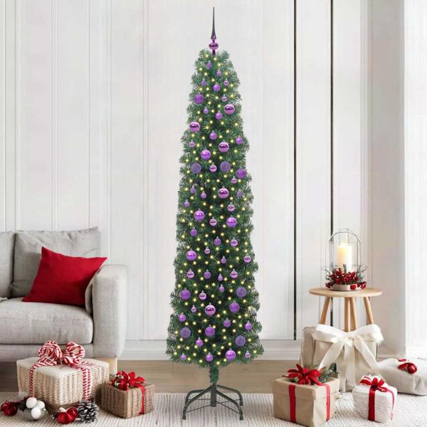 ARDEBO.de - Künstlicher Weihnachtsbaum mit 300 LEDs mit Ständer Grün 210 cm