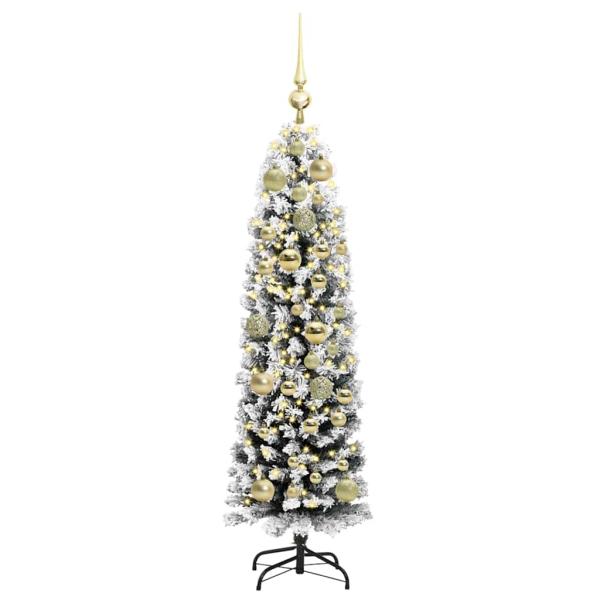 Künstlicher Weihnachtsbaum mit 150 LEDs mit Ständer Grün 120 cm