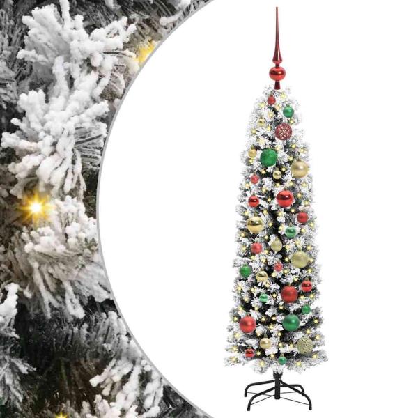 Künstlicher Weihnachtsbaum mit 150 LEDs mit Ständer Grün 120 cm