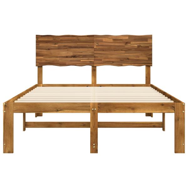Doppelbettgestell mit Kopfteil ROSTOCK Natur 135 x 190 cm