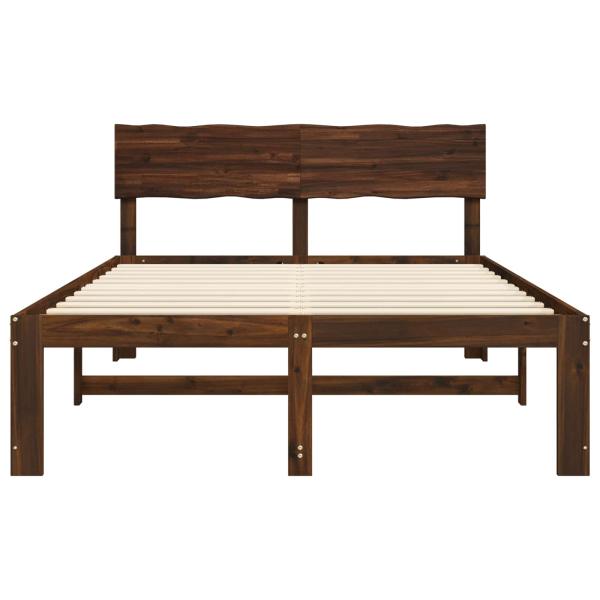 Doppelbettgestell mit Kopfteil ROSTOCK Dunkelbraun 150 x 200 cm