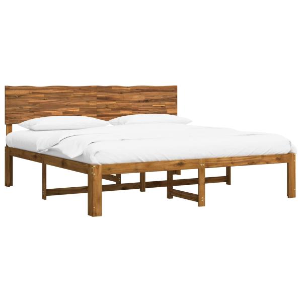 Doppelbettgestell mit Kopfteil ROSTOCK Natur 193 x 203 cm