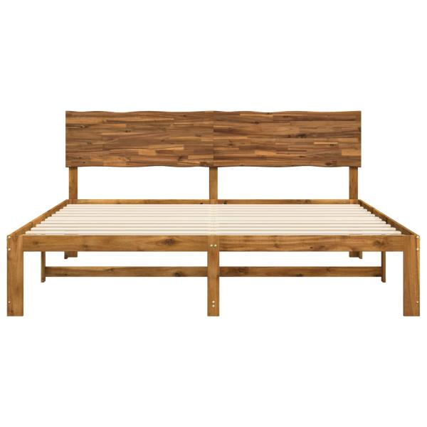 Doppelbettgestell mit Kopfteil ROSTOCK Natur 193 x 203 cm