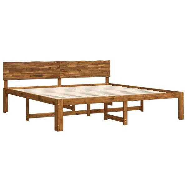 Doppelbettgestell mit Kopfteil ROSTOCK Natur 193 x 203 cm