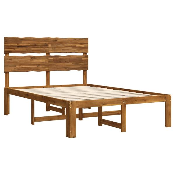Doppelbettgestell mit Kopfteil ROSTOCK Natur 137 x 190 cm