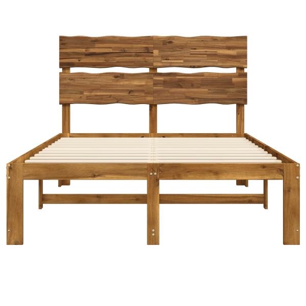 Doppelbettgestell mit Kopfteil ROSTOCK Natur 152 x 203 cm