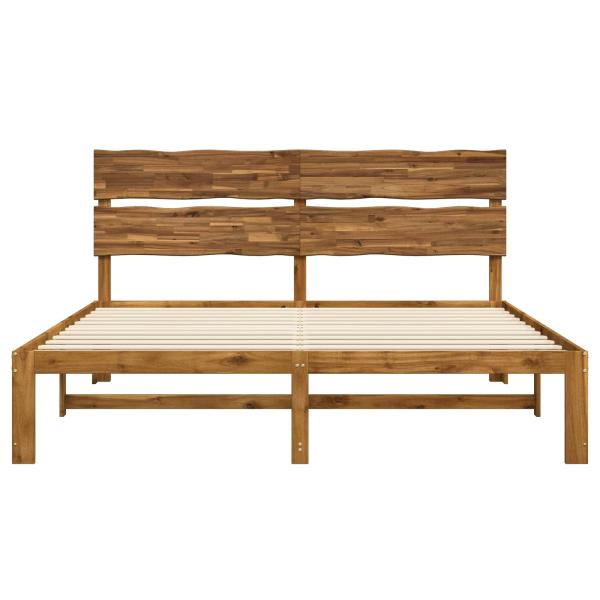 Doppelbettgestell mit Kopfteil ROSTOCK Natur 193 x 203 cm