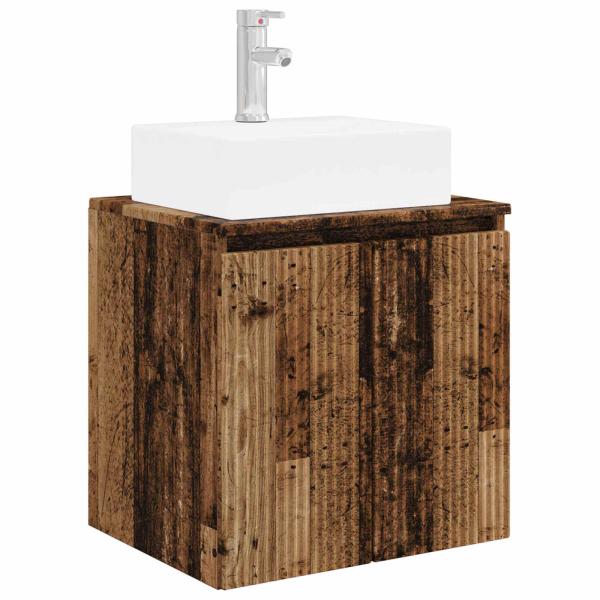 Badezimmerschrank-Set 5 stk. Altholz Holzwerkstoff