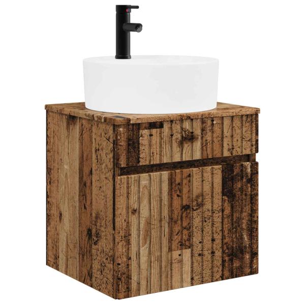 Badezimmerschrank-Set 5 stk. Altholz Holzwerkstoff