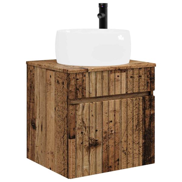 Badezimmerschrank-Set 5 stk. Altholz Holzwerkstoff