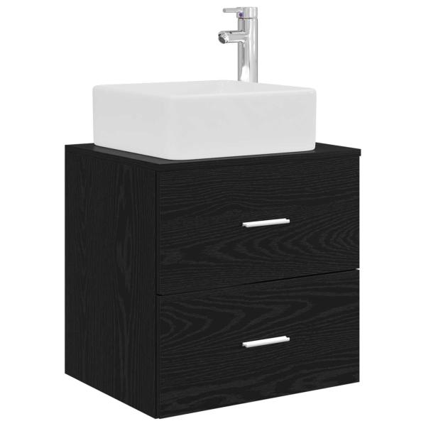 Badezimmermöbel-Set 5 stk. Schwarze Eiche