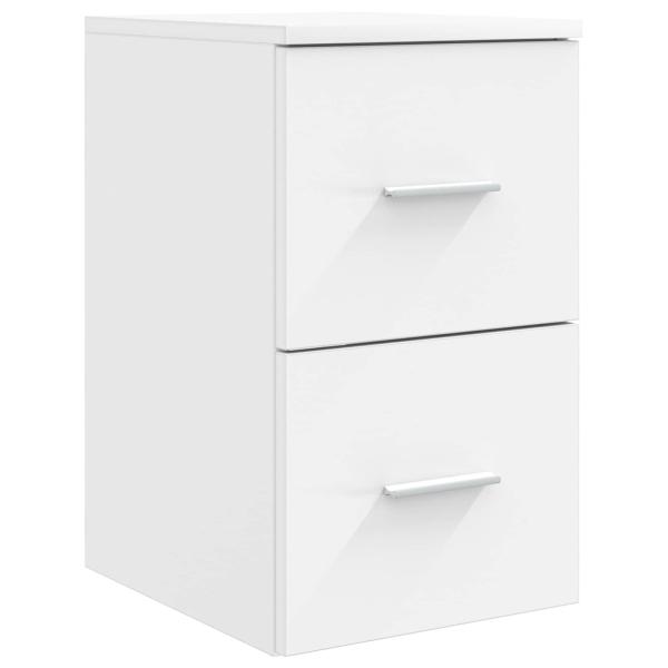 Badezimmermöbel-Set 4 stk. Weiß Ingenieurholz und Glas
