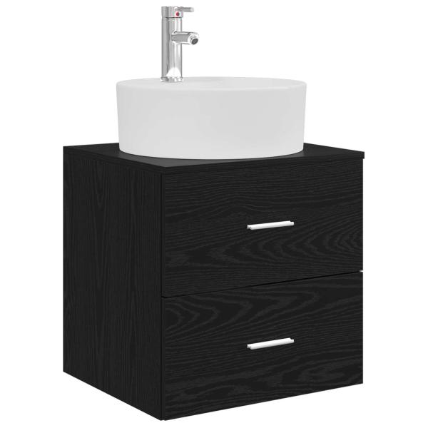 Badezimmermöbel-Set 5 stk. Schwarze Eiche