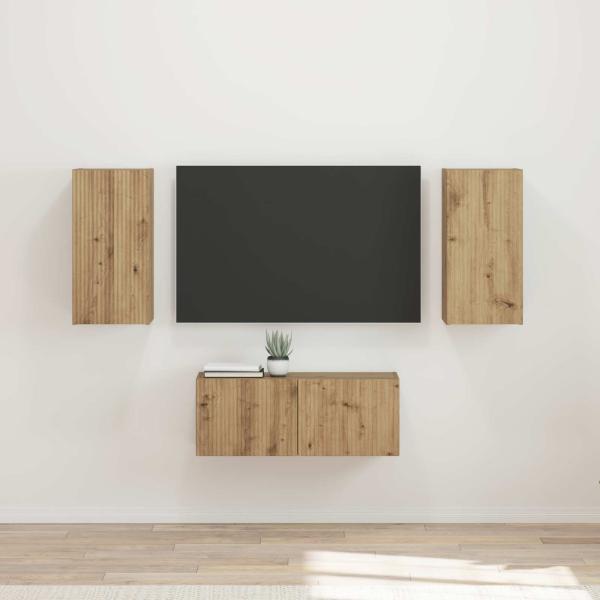 ARDEBO.de - TV-Schrankset 6 stk. Artisan-Eiche Holzwerkstoff
