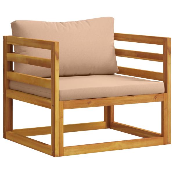 5-teiliges Garten-Lounge-Set Modular Natur Massivholz Akazie