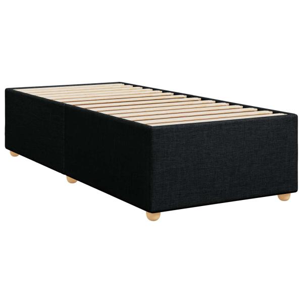 Boxspringbett mit Matratze Schwarz 90 x 190 cm Stoff