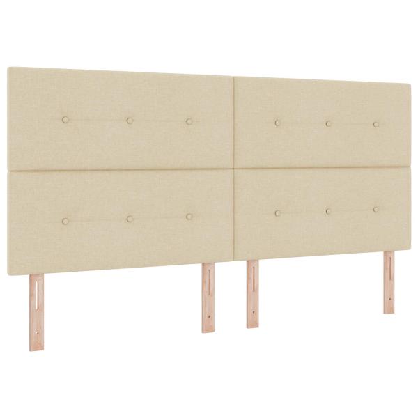 Ottoman-Bett mit Matratze und LED Creme 200 x 200 cm Stoff