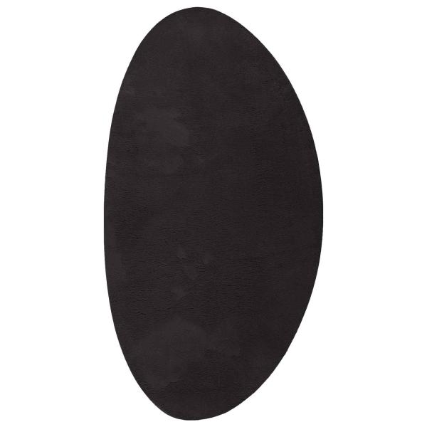 Teppich HUARTE Schwarz 80 x 150 cm Polyester