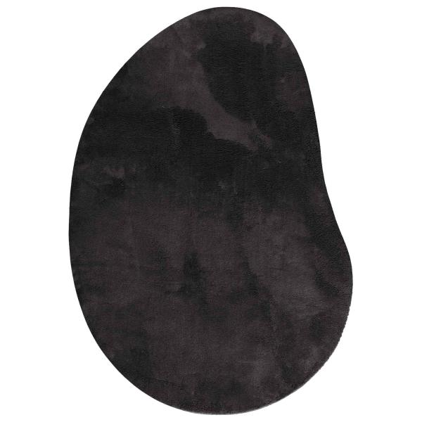 Teppich HUARTE Schwarz 80 x 150 cm Polyester