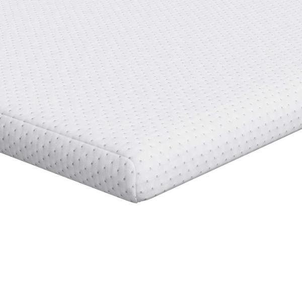 Matratzenauflage Weiß 70 x 200 cm Jacquard Stoff