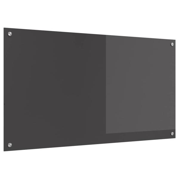 ARDEBO.de - Küchenrückwand Dunkelgrau 110 x 60 cm Gehärtetes Glas