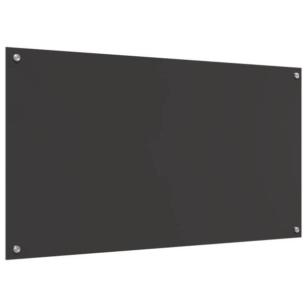 Küchenrückwand Dunkelgrau 110 x 60 cm Gehärtetes Glas