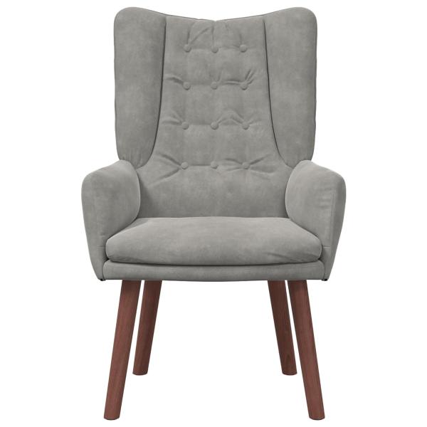 Sessel Hellgrau 63 x 67 x 94 cm Samt