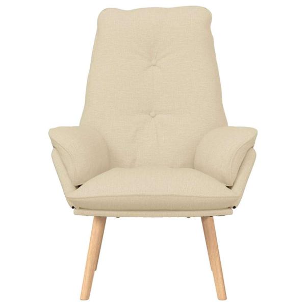 Sessel Creme 69 x 74 x 93 cm Stoff und Sperrholz