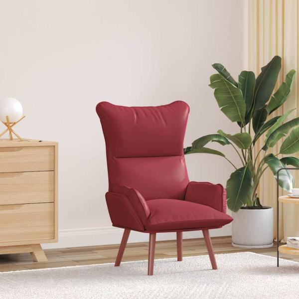 ARDEBO.de - Sessel Weinrot 69 x 74 x 93 cm Kunstleder
