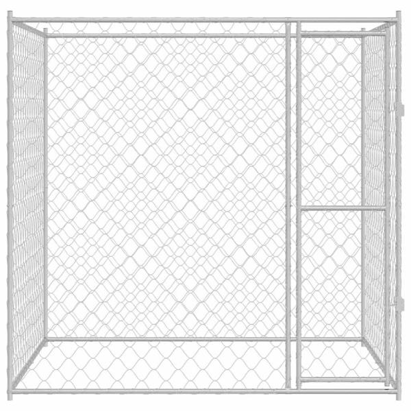 Hundekäfig Silber 200 x 200 x 200 cm Verzinkter Stahl