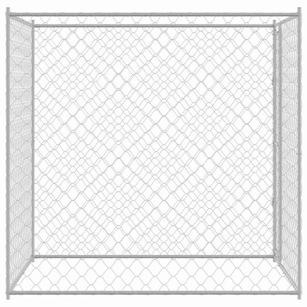 Hundekäfig Silber 200 x 200 x 200 cm Verzinkter Stahl