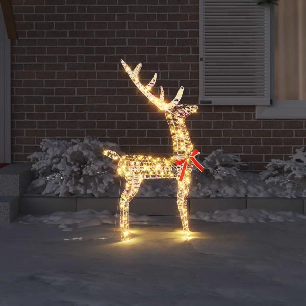 3D Rentier 140 LEDs Warmweiß 128 cm PET