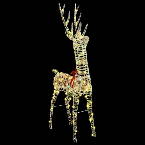 3D Rentier 140 LEDs Warmweiß 128 cm PET