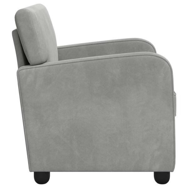 Sessel Hellgrau Samt