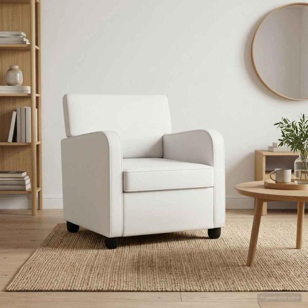 ARDEBO.de - Sessel Weiß Kunstleder