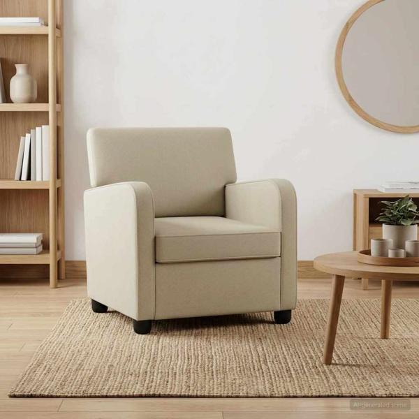 ARDEBO.de - Sessel Sand Samt