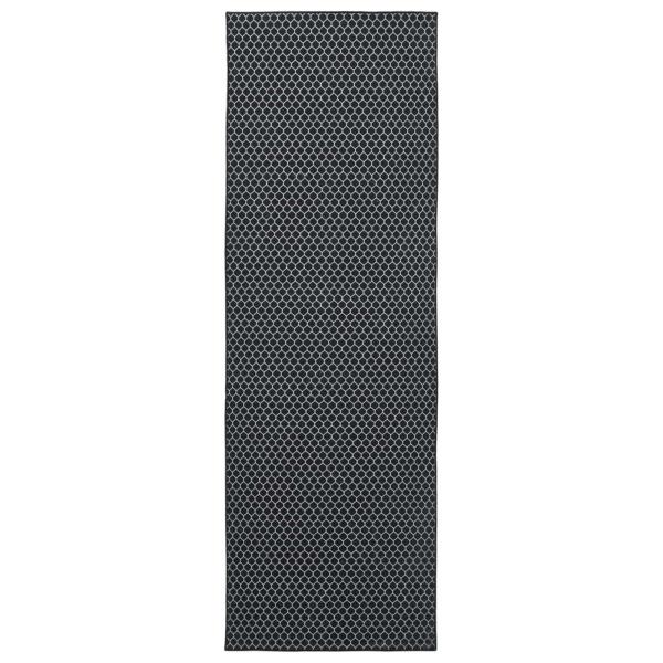 Teppichläufer ORIZ 1150 gsm Schwarzes Netzmuster