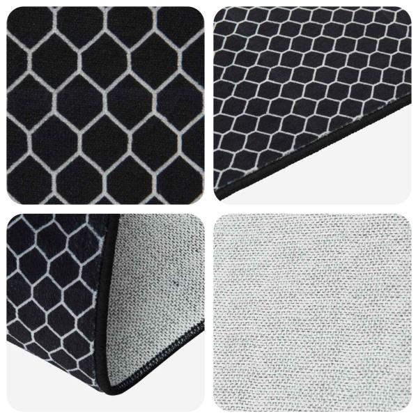 Teppichläufer ORIZ 1150 gsm Schwarzes Netzmuster