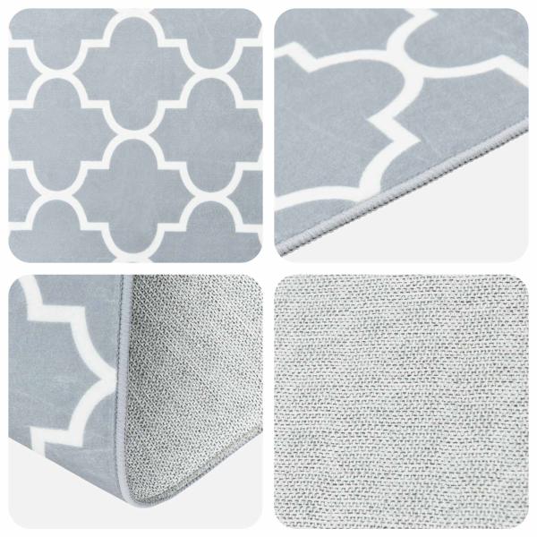 Teppichläufer ORIZ 1150 gsm Grau und Weiß