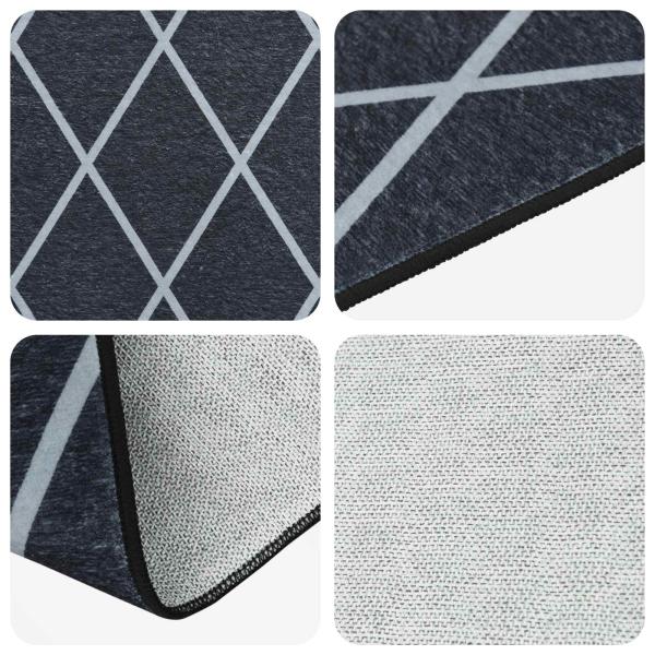 Teppichläufer ORIZ 1150 gsm Schwarzes Netzmuster