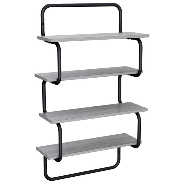 4-stufiges Wandregal Sonoma-Grau 80 x 24,5 x 104 cm
