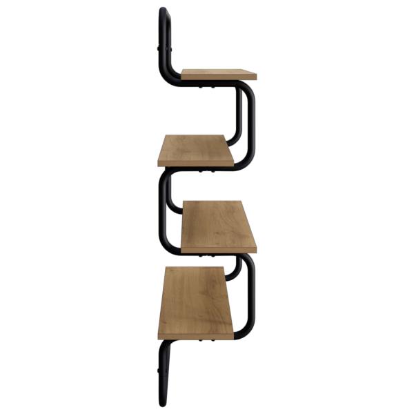 4-stufiges Wandregal Artisan-Eiche 80 x 24,5 x 104 cm