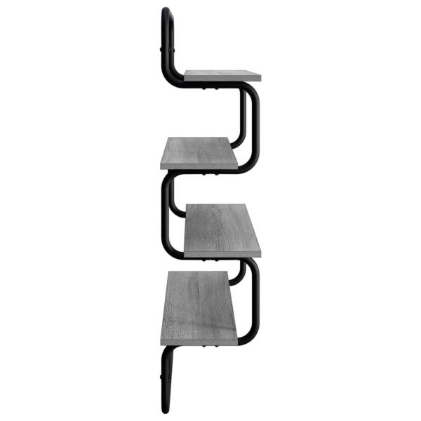4-stufiges Wandregal Sonoma-Grau 40 x 24,5 x 104 cm