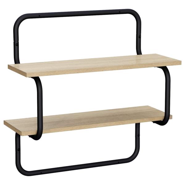 2-stufiges Wandregal Sonoma-Eiche 60 x 24,5 x 61 cm
