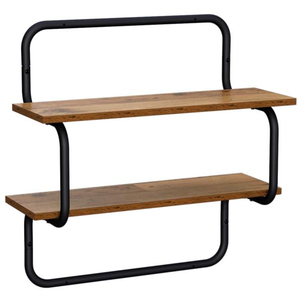 2-Ebenen-Wandregal Altholz 40 x 24,5 x 61 cm Holzwerkstoff