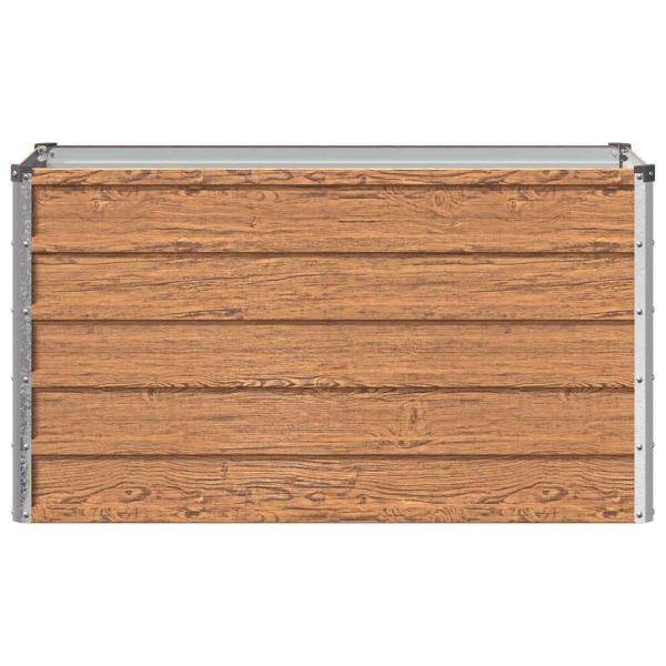 Hochbeet im Garten Holz Braun 100 x 40 x 55 cm Stahl
