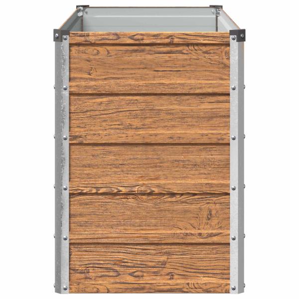 Hochbeet im Garten Holz Braun 100 x 40 x 55 cm Stahl