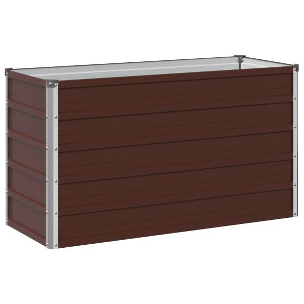 Hochbeet im Garten Braun 100 x 40 x 55 cm Stahl